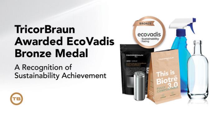 TricorBraun awarded EcoVadis medal